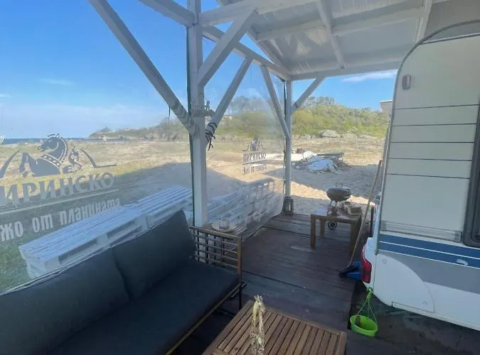 Sea Caravan/camper On The Campsite *